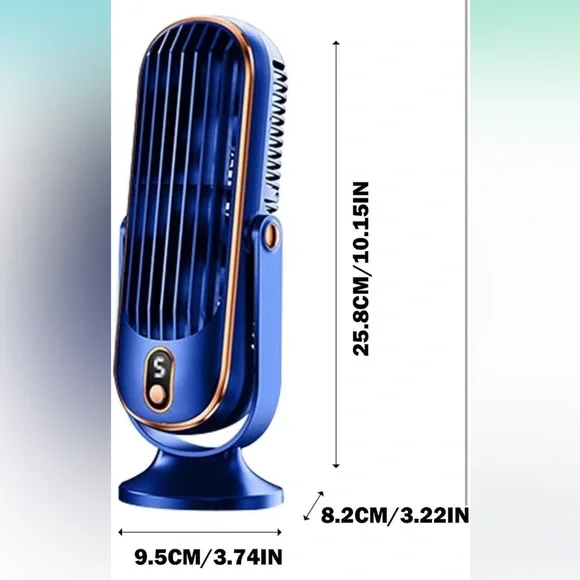 Desk Fan Cold Fan Desktop Oscillating Fan Indoors Portable USB Rechargeable Car - Picture 2 of 9